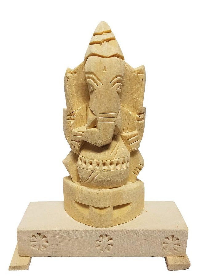 JDS Puja Articles - Vellerkku Root Vinayagar Original - Swetharka Ganesh - Thelle Gilledu Ganapathi - White Ganesha - with Stand (Size no: 0) - Image 1